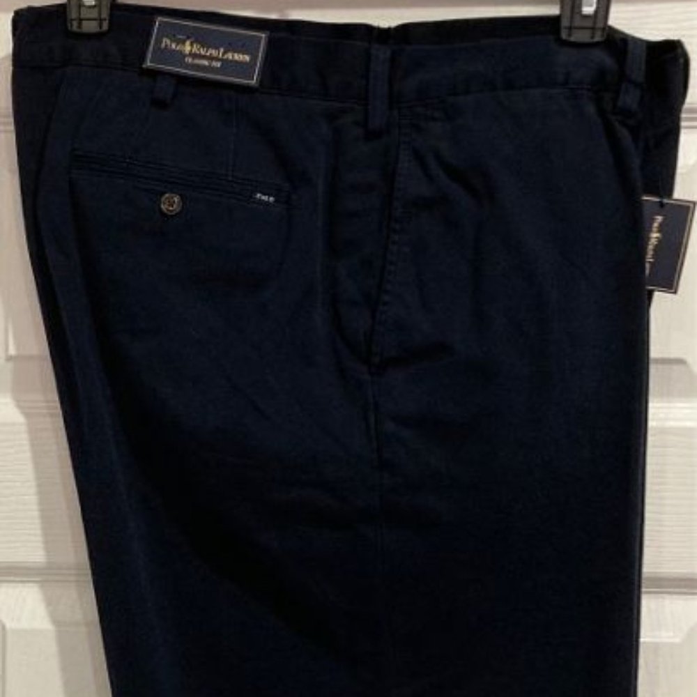Mens POLO RALPH LAUREN Classic Fit 40T Tall Navy Blue GOLF SHORTS